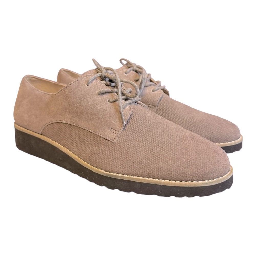NWOB Nurture Devereaux Women’s Oxford Lace-Up Shoes Taupe Suede Size 10M